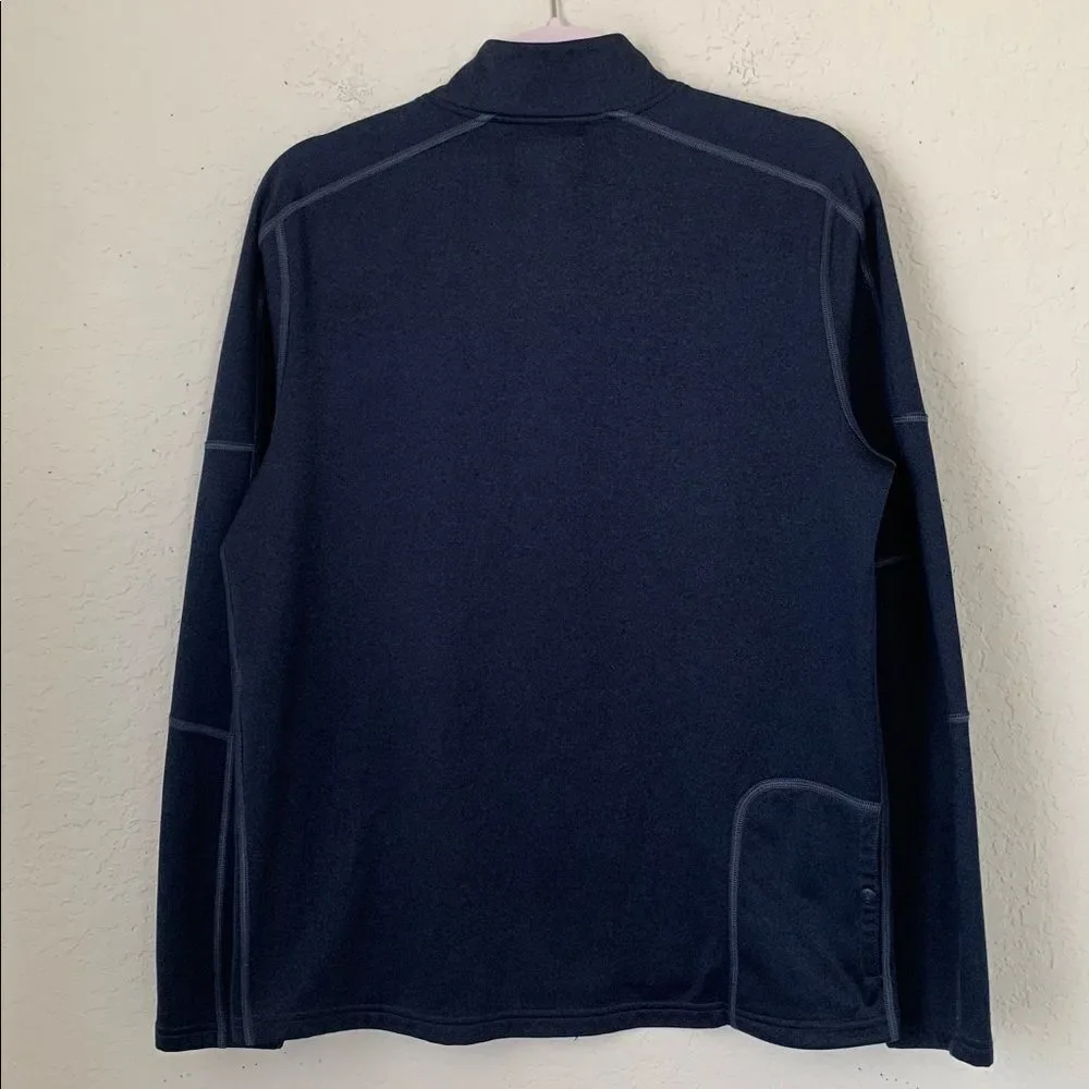 Bass Men's Dark Blue Zip-Up Sweater Pullover Size S